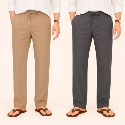 Mens Cotton Trouser 2 pics combo
