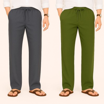 Mens Cotton Trouser 2 pics combo
