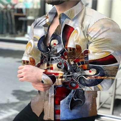 Men's Royal  Printed Shirt