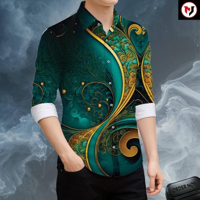 Men's Royal  Printed Shirt