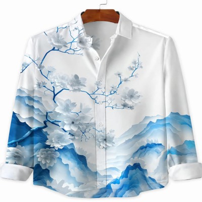 Men's Royal  Printed Shirt