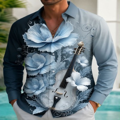 Men's Royal  Printed Shirt