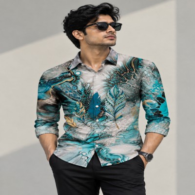 Men's Royal  Printed Shirt